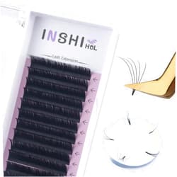 INSHIHOL Lash Extensions 0.03 D Curl 8-15mm Volume Lash Extensions，Easy Fan Volume Lashes Eyelash Extensions Rapid Blooming Eyelashes