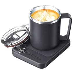 Felibeaco Coffee Mug Warmer & Mug Set for Desk, Electric 36w Coffee Cup Warmer with Auto Shut Off, Timer. Smart Cup Mug Heater with 16oz Cup for Warming and Heating Coffee, Beverage, Candles, Tea, Cocoa, Black