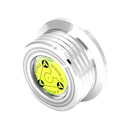 QWORK Record Weight Phono Disc Stabilizer, 60HZ Record Weight Stabilizer, with Bubble Leveling (60Hz, Silver)