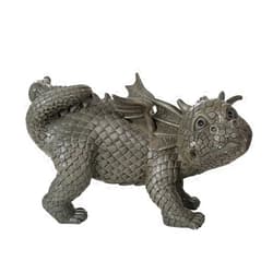 Pacific Giftware Garden Dragon Peeing Dragon Decorative Garden Accent Sculpture Stone Finish 10 Inch Tall