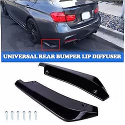 JMTBNO Universal Universal Rear Bumper Lip Diffuser Splitter Canard Spoiler Compatible with Audi A3 A4 A5 A6 A7 B8 S3 Kia Optima K5 Forte Volkswagen VW Jetta Sedan Black
