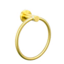 NearMoon Bath Towel Ring, Bathroom Hardware Accessories-Thicken Stainless Steel Hand Towel Holder for Bathroom, Modern Round Towel Hanger Wall Mounted (Brushed Gold, 1 Pack)
