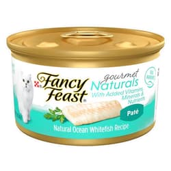 Fancy Feast Purina Fancy Feast Wet Cat Food Pate Gourmet Naturals Ocean Whitefish Recipe - (Pack of 12) 3 oz. Cans