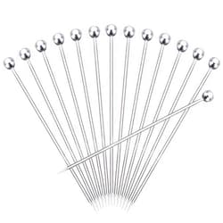SZLFSX 15 Pieces Stainless Steel Cocktail Picks Metal Martini Picks 4.3 inch