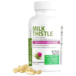 Bronson Milk Thistle Silymarin Marianum & Dandelion Root Liver Health Support, Antioxidant Support, Detox, 120 Capsules