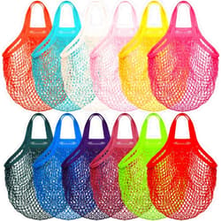 Shappy 12 Pack Reusable Mesh Grocery Bags Large Crochet Market Bag Cotton Kitchen Tote for Fruit Vegetable Storage