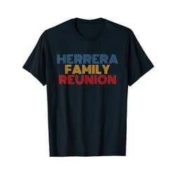 Herrera Family Matching Tees Herrera Family Reunion Surname Personalized Name Retro T-Shirt