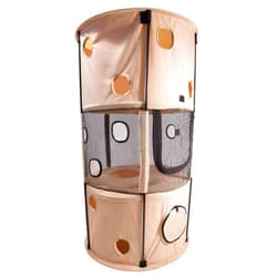 Pet Life ® Climbertree Circular Obstacle Play-Active Travel Collapsible Travel Pet Cat House