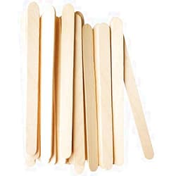 IEIDidactics Vibhuti Crafts Natural Wood Ice Cream Sticks/Popsicle Sticks 100 Pcs (Ideal for Arts & Craft, DIY and School Projects) (Beige)