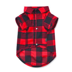 CtilFelix Dog Shirt Plaid Puppy Clothes for Small Medium Large Dogs Cats Boy Girl Kitten Soft Pet T-Shirt Breathable Tee Outfit Adorable Grid Apparel Halloween Thanksgiving [Red#1; M]