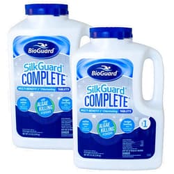 BioGuard SilkGuard Complete 1” Chlorinating Tablets, 4.5 lb, Pack of 2, Chlorine Tablets for Sanitizing Swimming Pools