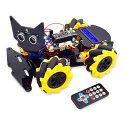 Adeept 4WD Omni-Directional Mecanum Wheels Robotic Car Kit for ESP32-S3 | Banana Pi PicoW-S3 DIY STEM Remote Controlled Educational Robot Kit with LCD1602 Display, Python Code & PDF Tutorials
