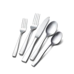 HIKAA 20PCS Extra Thickness Satin Loft Heavy Duty Silverware Set Stainless Steel Flatware Set, Service for 4, Matte Satin Polished Cutlery Set, Dishwasher Safe
