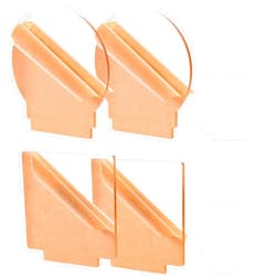 CESTAME 4 Pcs 4mm Acrylic Sheet Clear Cast Plexiglass Square and Round Panel Thick Plastic Glass Board with Double Sided Protective(5.8