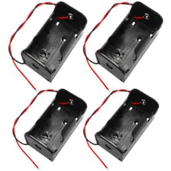 LUORNG D Cell Battery Holder 4PCS 1.5V D Cell Battery Case Container with Wire Leads, D Size Battery Box
