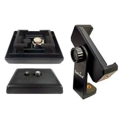 DaVoice Tripod Quick Release Plate Parts Replacement for Vivitar VPT-120 VPT-240 VPT-360 Barska Deluxe AF10374 Celestron 93606 + 360 Rotate Tripod Phone Mount, Compatible with iPhone