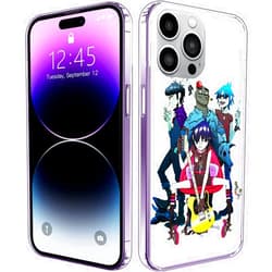 VMZONE Phone Case Gorillaz Compatible with iPhone 14 Pro Max Scratch Charm Shockproof Accessories Bumper Waterproof Transparent