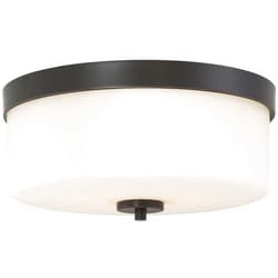 NUVO 60/6331 Two Light Flush Mount, 2, Bronze/Dark
