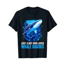 Whale Sharks Whale Shark Lovers Gifts Shop Just a Boy who loves Whale Sharks Whale Shark T-Shirt