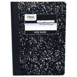 Mead Composition, Wide Ruled Comp Book, Writing Journal Notebook with Lined Paper, Home School Supplies for College Students & K-12, 9-3/4