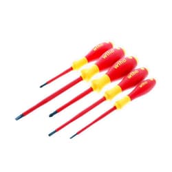 Wiha 32091 5-Piece 1000-Volt Slotted and Phillips Insulated Screwdriver Set