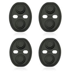 KPFILEH 4PCS Car Door Latch Lock Cover, Silicone Self-Adhesive Car Door Lock Protector Guard, Universal Automotive Exterior Shock Absorber Accessories for Most Cars, SUVs, Trucks(Black)