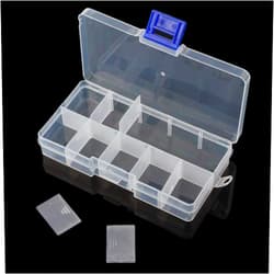 OriGlam 13x6.5CM Small Fishing Tackle Box Organizer, Small Fish Tackle Storage Plastic Box Kit with Adjustable Dividers, Tackle Organizer Boxes for Fishing Lures