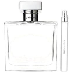 RALPH LAUREN FRAGRANCES - Romance - Eau de Parfum - Women's Perfume Set - Floral & Woody - With Rose, Jasmine & Berries - Medium Intensity - Bundle with Full Size, 3.4 Fl Oz & Travel Size, 0.34 Fl Oz