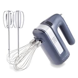 Rae Dunn Electric Hand Mixer, Handheld Mixers for Kitchen, With Beaters and Whisk Attachments for Cooking and Baking, Lightweight Handmixer Labeled 