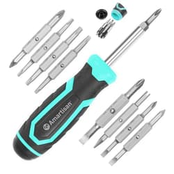 Amartisan 18-in-1 Multi-bit Screwdriver Set Tool All in One, Portable Multi-Purpose Screwdriver, Slotted/Philips/Pozi/Torx/Square,Nut Driver
