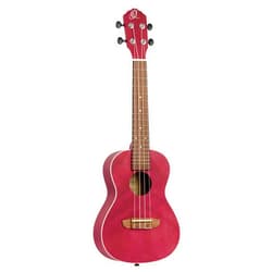 Ortega Guitars, 4-String Earth Series Concert Ukulele, Right, Ruby Raspberry, Acoustic (RURUBY)