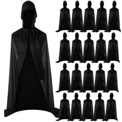 IMEDGOG 20 Pcs Bulk Halloween Black Hooded Cloak - 55