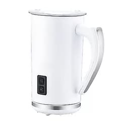 Denghl Milk Frother, Electric Milk Steamer for Hot and Cold Milk Froth, Automatic Foam Maker, Milk Frother for Cappuccino,Latte,Non-Stick Interior Milk Warmer with Extra Whisks