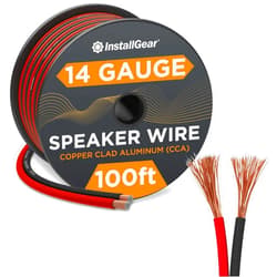 InstallGear 14 Gauge Speaker Wire - Red/Black 100ft Speaker Wire for Car, Home Theater, Stereo, Radio, Surround Sound Systems - Speaker Wire 14 Gauge 100 ft - Durable