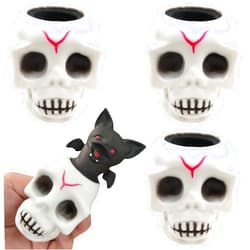 HOXIEYA Halloween Squeeze Toys -3pcs Skull Bone Squeeze Toys Stress Halloween Fidget Toys for Kids and Adults Squishy Stress Relief Balls for Giif Party Supplies Random Color (ghost)