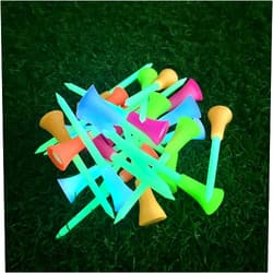 KOFULL Rubber Golf Tees 24 Pack, Glow in The Dark Golf Rubber Tees 3 1/4 or 2 3/4 for Indoor Outdoor Trainning