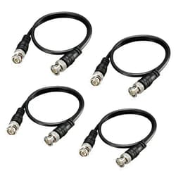 BeElion 4-Pack BNC M/M Connector Cable (1.6ft/20) - BNC Male to BNC Male Video Coaxial Extension Cable for CCTV Video Transmission Systems