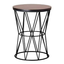 Emissary Home and Garden Okedo 19 in. H Powder Coated Black Round Wrought Iron Accent Table