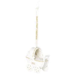 Hallmark Keepsake Christmas Ornament 2022, Baby's First Christmas Pram, Porcelain