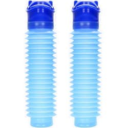 MOPHOEXII Emergency Urinal for Kids Adult,Portable Reusable Outdoor Urinal Potty Pee Bottle, Outdoor Shrinkable Urinal for Travel, Camping, Hiking, Traffic Jam and Queuing-2 Pack 750ml Blue