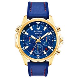 Bulova Men's Marine Star Series B Stainless Steel 6-Hand Chronograph Quartz Watch, 100M