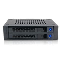 ICY DOCK 2 Bay 2.5 SAS/SATA HDD/SSD Mobile Rack for External 3.5” Bay | ExpressCage MB742SP-B
