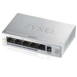 Zyxel 5 Port Gigabit Ethernet Unmanaged POE+ Switch | 4 x PoE+ @ 60W | Plug & Play | Sturdy Metal Housing | Desktop or Wall-Mount | Fanless | Lifetime Warranty | Ethernet Splitter | GS1005HP