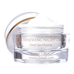 Vivo Per Lei Dead Sea Night Cream - Anti Aging Night Cream for Face - 1.7 Fl.Oz - Moisturizing Night Cream with Shea Butter - Night Facial Cream for Youthful Skin - Cell Renewal Night Cream