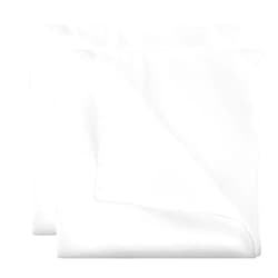 Qianyu 2pcs Men's Handkerchiefs Selected Soft White Hankie Suit Machine Wash Solid Pocket Squares Towel Premium Gents Hankies for Men Workout Father's Day Christmas Party Gifts