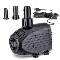 NFESOLAR 880GPH Submersible Pump, 60W Ultra Quiet Submersible Water Pump with Dry Burning Protection 9ft High Lift for Fish Pond, Fountains, Waterfall, Hydroponics, Aquariums
