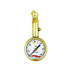 Accu-Gage by Milton Dial Tire Pressure Gauge with Swivel Angle Air Chuck - ANSI Certified for Motorcycle/Car/Truck Tires (0-60 PSI)