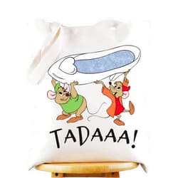 WZMPA Funny Jaq & Gus Fans Tote Bag Jaq & Gus Fans Gifts Tadaaa Mouse Jaq And Gus Reusable Grocery Bag