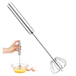 Eosraffa Stainless Steel Whisk - 2024 New Versatile Semi-Automatic Whisk Blender for Home - Hand Push Rotary Whisks Blender Kitchen Utensil for Blending,Whisking,Beating,Frothing,Stirring