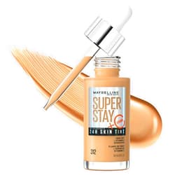 Maybelline Super Stay Up to 24HR Skin Tint, Radiant Light-to-Medium Coverage Foundation, Makeup Infused With Vitamin C, 312, 1 Count